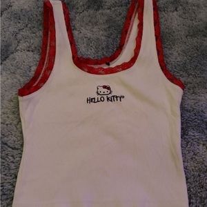 Hello kitty red and white tank top